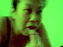 korean milf slurps on husband's big white cock in pov