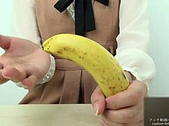 my asian crush fetish with banana feels so wild