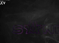 Sanktor submissive slut gags on long dildo in extreme deepthroat solo casting session.