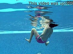 lady dee is such a cute shy czech teen swimming with her small tits.