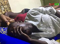 Threesome with Husband and Brother Drilling on Family Bed