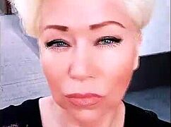 my wife performs as a cool mature webcam whore, moaning loudly.