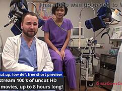 Jackies Banes gets yearly gyno exam by Nurse Lilith Rose. Hidden camera catches every detail at GirlsGoneGyno.