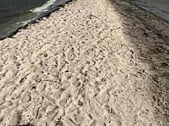 Blonde Wife Meets Lover On Beach