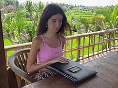 Cute Girl's Thrilling Public Exposure With Burger And Cum