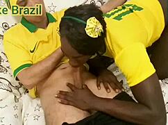 fernanda chocolate watches world cup at myke's house in brazil