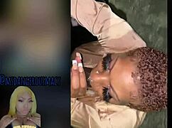 fucking my neighbor's boyfriend outdoors with big black cock and wet tits