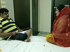 Middle-aged husband struggles, but his hot Desi wife craves wild group action.