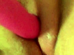 Using G-spot dildo for intense masturbation and cum