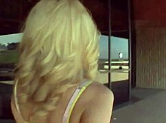 Sweet Blonde in Heels Finds Pierced Partner for Lesbian Fingering