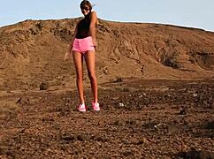 Y Melena Maria Rya feels horny fingering petite pussy outdoors