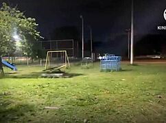 wife fucking in the square with cuckold's friend