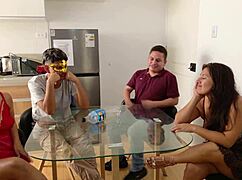 real couple swap trying anal, swallow, and face fucking for first time