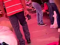 Big Ass Mexican Woman In Jeans At The Tianguis Market