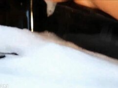 Is this MILF masturbating in the bathroom?