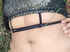 Fucking in public? Watch her squirt super hard!