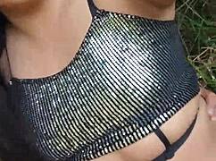 Fucking in public? Watch her squirt super hard!