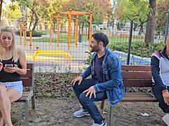 Christen Courtney in rough 3 on 1 DP with gagging and cum in mouth