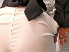 colombian brunette with big ass rides stranger in intense cowgirl session