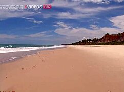 Nudist beach activities in Paraiba with German brunette.