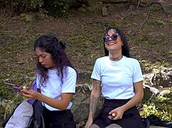 My rebellious friend convinces me to skip class for passionate scissoring and first-time lesbian fun