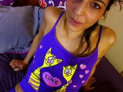 From This Pov, This Slender Brunette Is Perfect For Busting Hard Into Her Butt Hole!