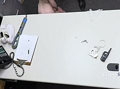 You're getting punished for stealing that bracelet, tiny ginger - now submit to my domination, says the burglar