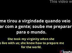 carinho de meio-irmã com anal e blowjob no pau grande