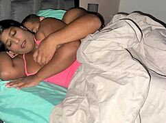 Stepbrother mistakes stepsister for wife, fucks her wet pussy with monster cock, leaves her full of cum.