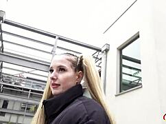 Crystal White's big dick anal casting in Berlin