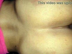 rough quickie with pretty brunette, watching her wet pussy and big ass from behind while her kid plays outside.