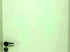 Motoboy bursts into women's bathroom, fucks peeing woman who cums hard on his monster cock.