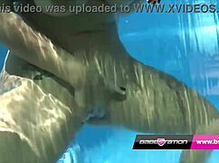 pool strip babe see leah strip and reveal her big tits and pussy