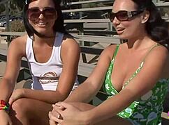 lesbian skater girl follows brunette back home to use anal sex toys on themselves 😈