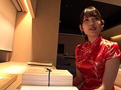 divorced beauty in chinese dress earns with sexy hospitality, slow agonizing sex