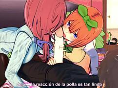 Miku In 3D Cartoon Outfit Creampie Bukkake Double Penetration Gangbang With Big Tits Blowjob.