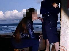 Amateur assfucking on beach with big cock creampie