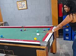 She lost the pool game and got fucked in the pussy