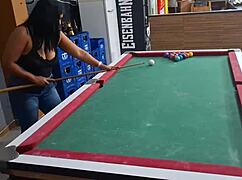 She lost the pool game and got fucked in the pussy