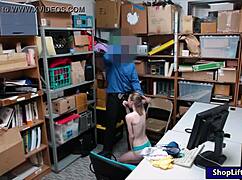 Skinny shoplifter pounded by lp officer