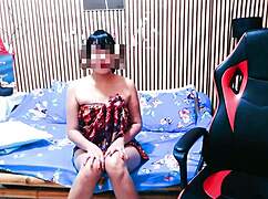 Feeling excited during sexy private striptease, undressing slowly to reveal curvy legs and beautiful body