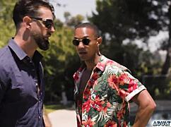 soooooo hot i fucking love the videos from adulttime gay and this outdoor interracial threesome with devin trez aj sloan and alpha wolfe is no exception