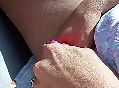 Milf flashes tits and pussy in public