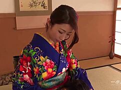 Ayumi Shinoda, the sexy mature AV actress, gives an intense blowjob in this scene.