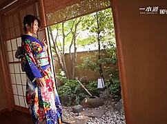 Ayumi Shinoda, the sexy mature AV actress, gives an intense blowjob in this scene.