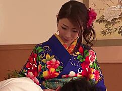 Ayumi Shinoda, the sexy mature AV actress, gives an intense blowjob in this scene.