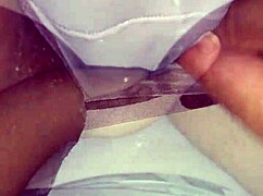 I'm rubbing my creamy ebony pussy to orgasm