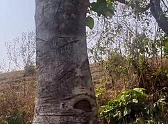 We Nearly Got Caught Fucking Ebony Babe with Big Ass by the Riverside