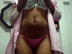 Dance for me, ebony wife, so I can fill you with cum in our bed?