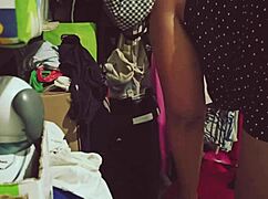 Chubby Mexican BBW Cleans The Room Voyeuristically.